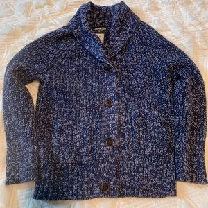 Toddler navy blue/white cardigan